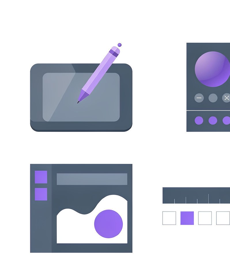 Illustration comparing two software options side by side